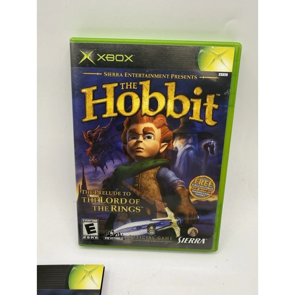 Hobbit (Microsoft Xbox, 2003) Case,‎ Game, Manual, No Trading Card Fast Shipping